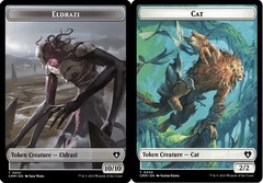 Cat (0005) // Eldrazi Token (0001) Double-Sided Token (Commander Master)